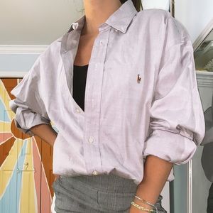 men’s pastel purple polo button down